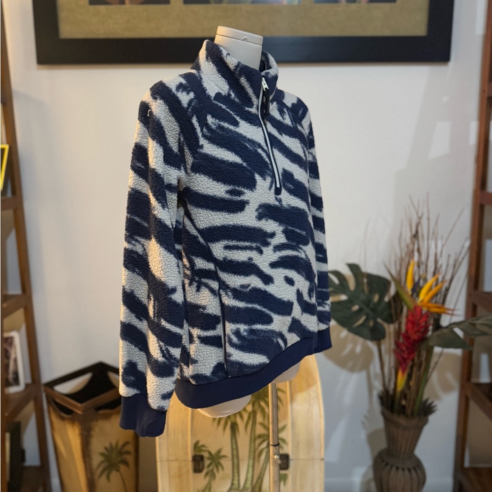 Athleta Girl Cozy Fleece Jacket XL/14 Pullover 1/4 Zip Long Sleeve Pockets - Picture 3 of 9